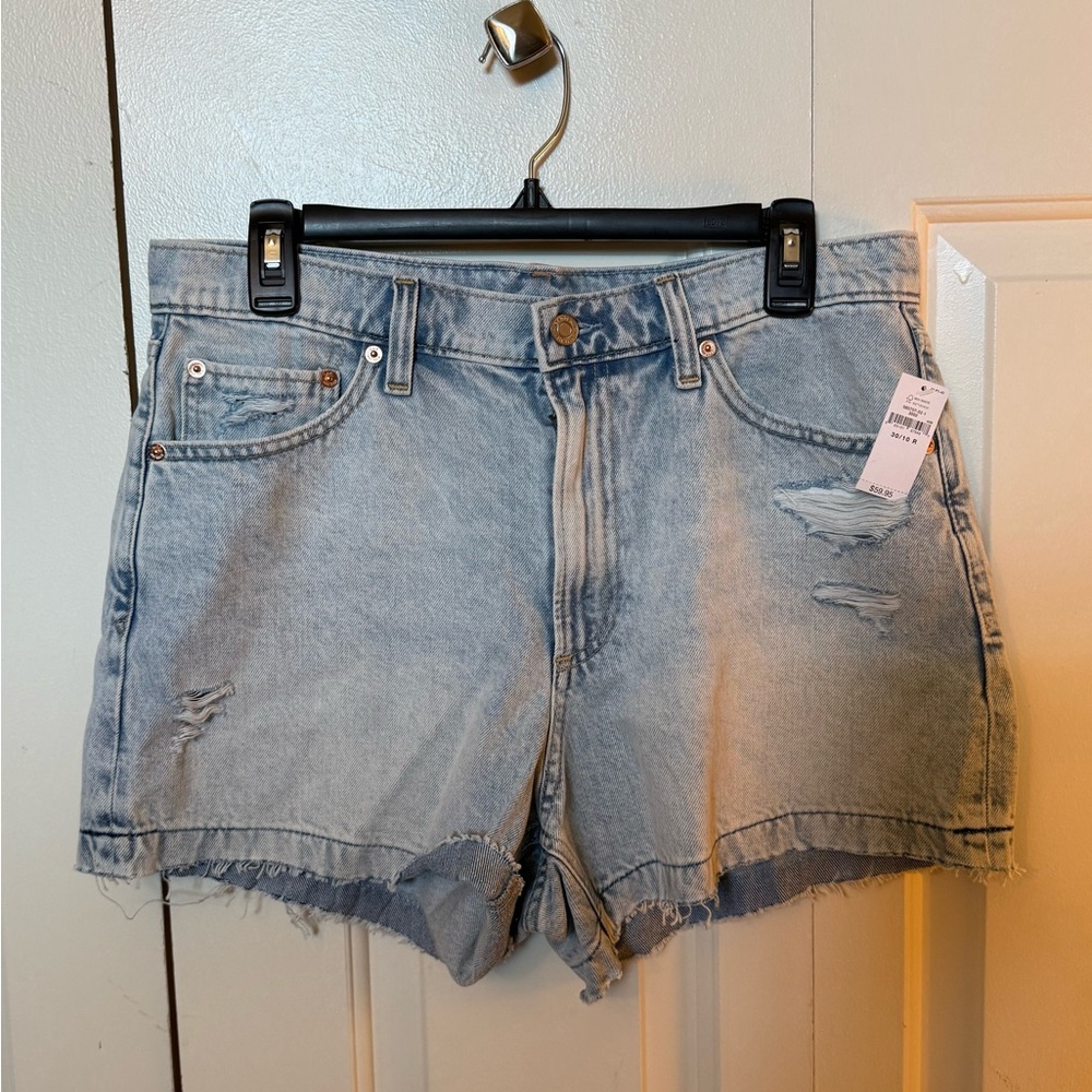GAP Light Blue Distressed Jean Shorts
